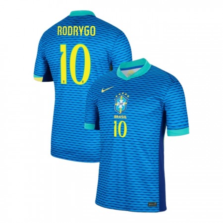Camiseta de fútbol Brasil Rodrygo 10 2ª equipación 2024 Camiseta de fútbol Brasil Rodrygo 10 2ª equipación 2024